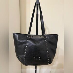 Patricia Nash Benvenuto Black Leather Tote Bag - excellent condition
